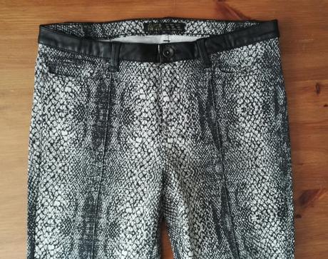 Uplé kalhoty hadí vzor zara denim - vel.36, zara,36