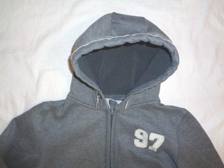 Super měkoučká šedá mikina - kapucka s kožíškem, rebel,122