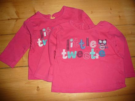 Bavlněná trička s dlouhým rukávkem, 68