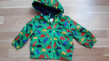 Jarní, podzimní zelená bunda s dinosaury, mothercare,80