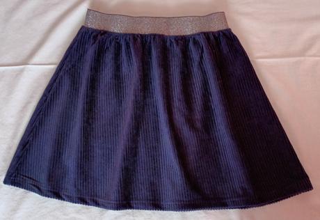 Tmavě modrá manšestrová sukně, kik,146