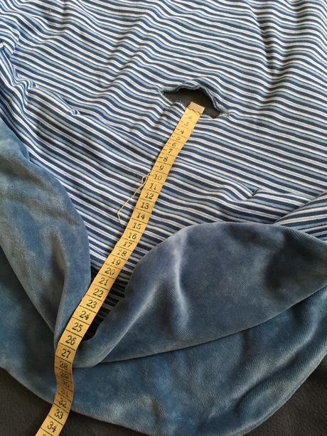 Modrý pytel-fusak do sedačky, 