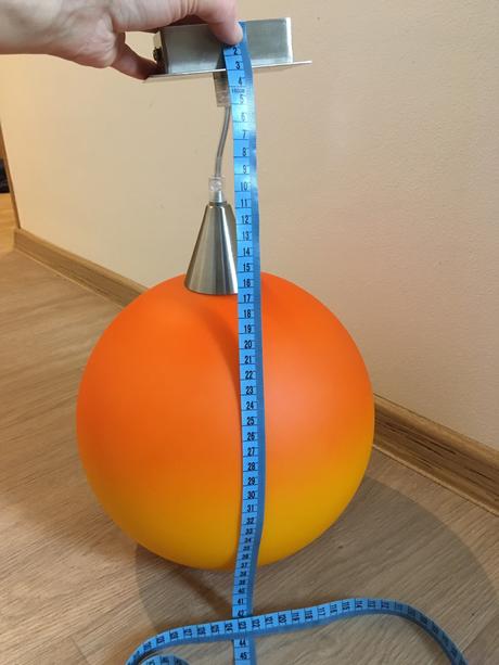 Stropní lampa skleněná, 