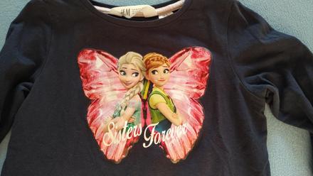 Nádherné frozen triko anna a elsa 2-4 roky, h&m,98