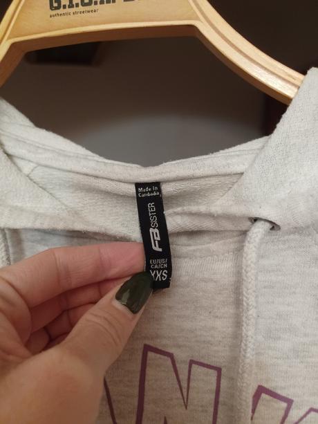 Croptop mikina s nápisem, new yorker,158