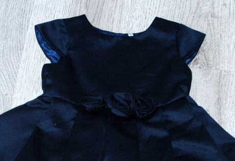 Slavnostní sváteční společenské tmavě modré šaty, st. bernard,80