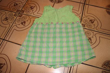 Dívčí kostkované šaty s květy vel. 86 - 92, tesco,86