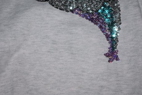 Melírková mikina next s flitry, kol 2017, 122/128, next,122