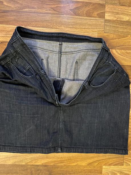 Džínová minisukně, vel neí uvedena cca 3xl - raděj, xxxl