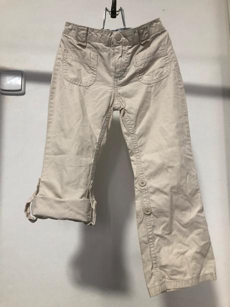 Plátěné dívčí kalhoty, 110