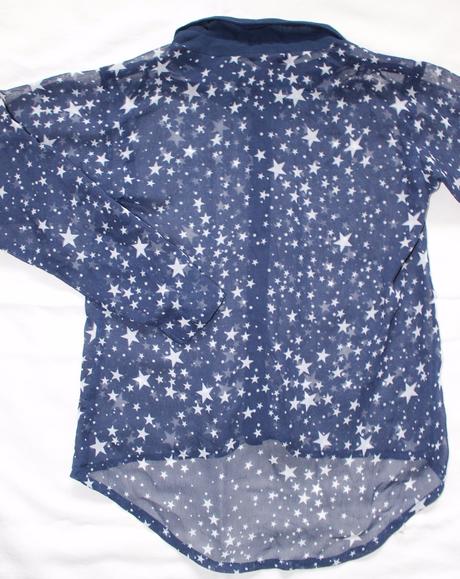 Al313. šifónová hvězdičkovaná košile 7-8 let, 128