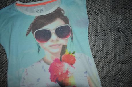 Letní triko next s holkou, velikost 122, next,122