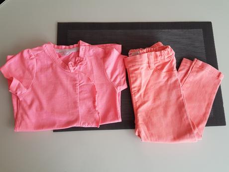 Dětský set neon tričko+elasticke kalhoty 2-3roky, pepco,92