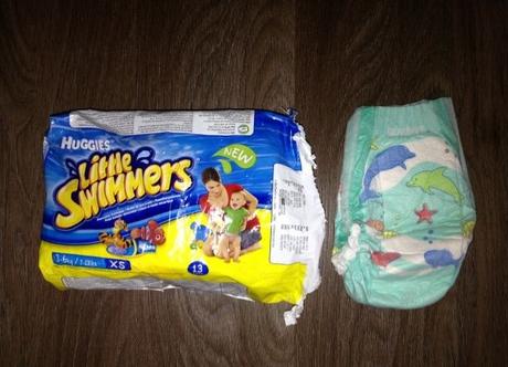 Plavací plenky 7 + 1 huggies, huggies,2 kg - 6 kg