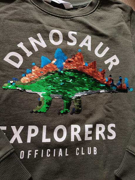 Mikina dinosaurus, h&m,128