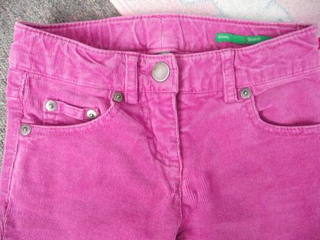 Skinny z elast.  manšestru, benetton,104