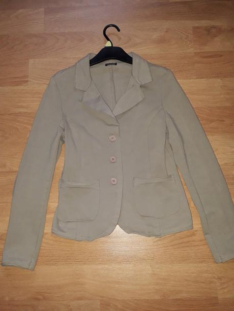 Béžové mikinové sako me&me, s