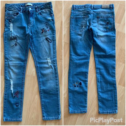 Kalhoty & prošívané džíny zara vel. 152, zara,152