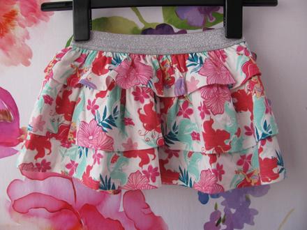 Dívčí volánková sukně s motivem víly ariel, disney,86