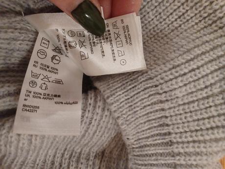 Šedý komplet čepice + nákrčník 4-8 let, h&m,110