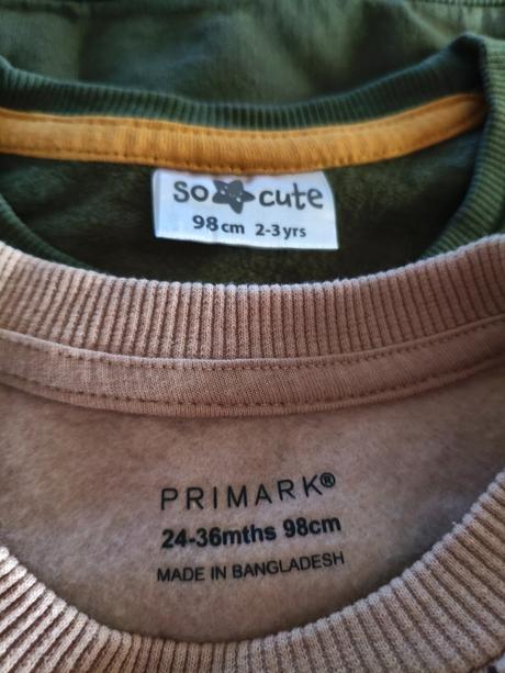 Mikiny chlapecké 2x vel.92-98, primark,92