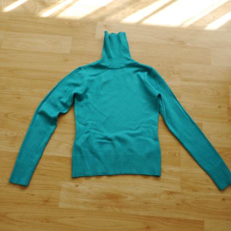 Tyrkysove - smaragdovy pullover s rolakem xs, xs