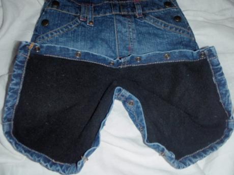 Luxusní riflové podšité laclíky - medvídek pú, c&a,62