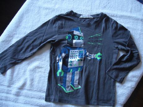 Bavlněné triko/tričko s robotem, h&m,98