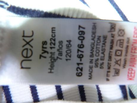 Žebrované tričko vel. 7 let, next,122
