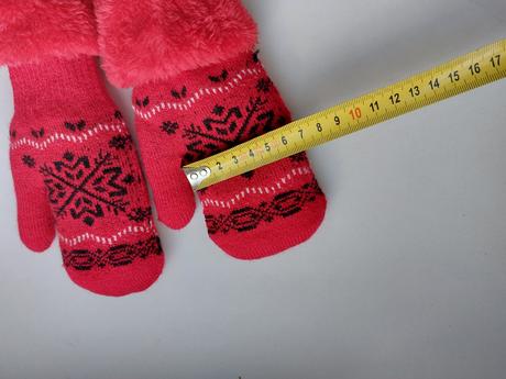 Teplé pletené palčáky, <50