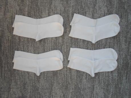 Dívčí bílé ponožky 4 páry, 35