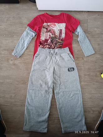 Tepláky + triko, 122–134