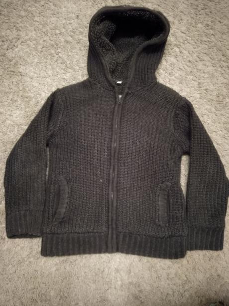 Teplý svetr s kožíškem uvnitř, marks & spencer,128