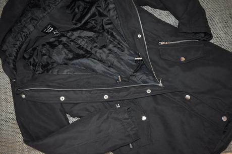 Černá dívčí zateplená parka, velikost 152/158, 152