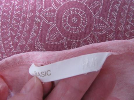 Dámské růžové letní tílko h&m, h&m,s