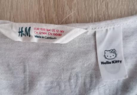 Tričko s hello kitty vel 158 - 164, h&m,158