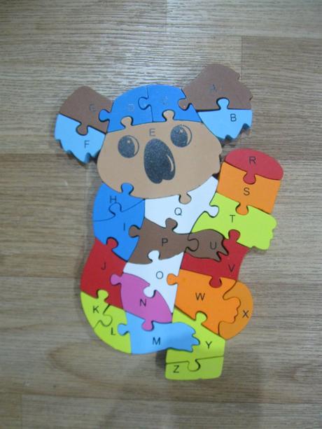 Dřevěné puzzle koala 26 dílů, 