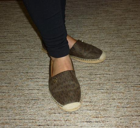 Hnědé dámské logované espadrilky michael kors, michael kors,38