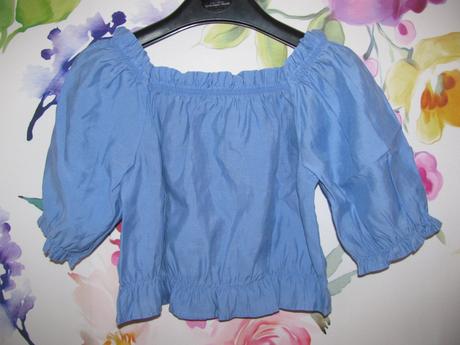 Letní plátěná halenka -crop top, reserved,146