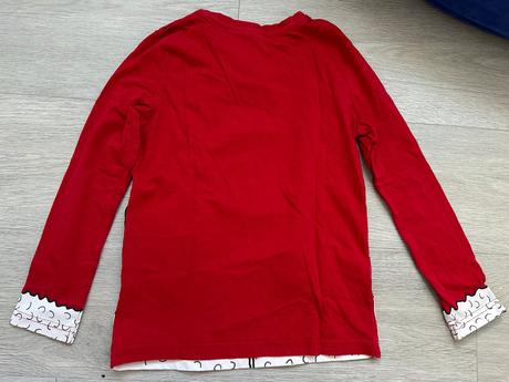 Červené vánoční tričko c&a santa claus, vel. 134, c&a,134