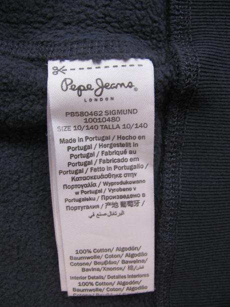 Bavlněná modrá mikina s kapucí pepe jeans, pepe jeans,140