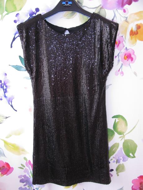 Dámské elastické šaty, malé černé, atmosphere,36