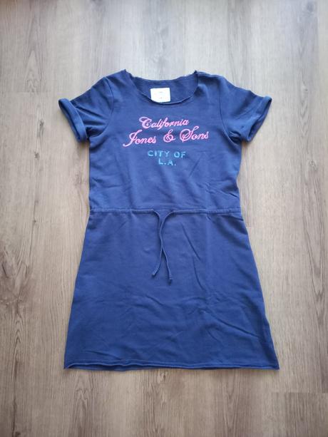 Modré sportovní šaty, h&m,146