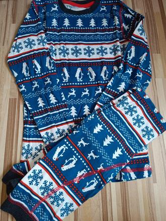 Vánoční pyžamo s tučňáky slim fit 116 next, 116