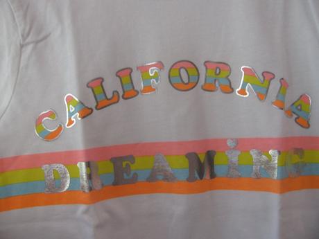 Bílé nové bavlněné tričko s neonovým nápisem, primark,128