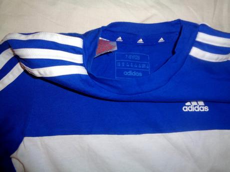 Modré bavlněné tričko adidas, adidas,128