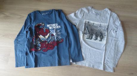 Triko dlouhý rukáv - měnící obrázek s flitry, c&a,140