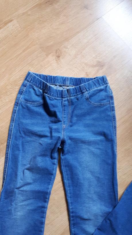 Džínové riflové legíny, h&m,158
