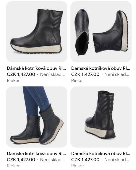 Dámské zimní boty rieker, 38/39, rieker,39