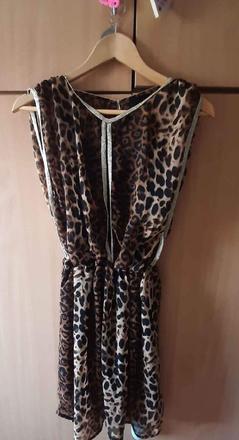 Tygrované šaty vel. s/m, s